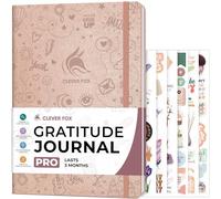 Clever Fox Gratitude Journal PRO - Happiness, Positivity & Affirmation Daily Journal for Women & Men - Inspirational Notebook for Positive & Grateful Mind - 3 Months, Large Format (Rose Gold)