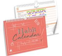 Clever Fox Habit Tracker Calendar, 24-Month Daily Goal Journal Pink