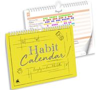 Clever Fox Habit Tracker Calendar, 24-Month Daily Goal Journal Yellow