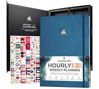 Clever Fox Hourly Planner PRO Premium - Undated Schedule Planner with Daily Time Slots - Personal Organizer Notebook for Time Management - Weekly & Monthly Life Journal, A4 size (Mystic Blue)