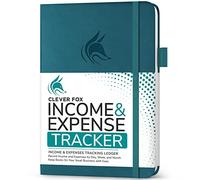 Clever Fox Income & Expense Tracker, Business Ledger 15 x 21cm Dark Teal
