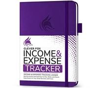 Clever Fox Income & Expense Tracker, Business Ledger 15 x 21cm Purple