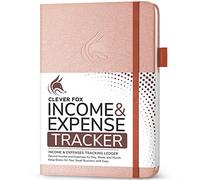 Clever Fox Income & Expense Tracker, Business Ledger 15 x 21cm Rose Gold | Bookkeeping & accounting notebook, Finance record log book, Budget planner & monthly bill organizer, Small business supplies