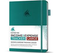 Clever Fox Income & Expense Tracker, Business Ledger 21.5x28cm Dark Teal