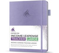Clever Fox Income & Expense Tracker Large - Accounting & Bookkeeping Ledger Book for Small Business - 2-Year Record Notebook, A4 (Lavender)