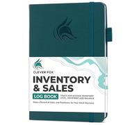 Clever Fox Inventory & Sales Log Book for Small Business - Inventory Ledger Book, Inventory Notebook, Order Tracker Book for Purchases, Sales & Reorders - Undated, Hardcover, A5, Dark Teal