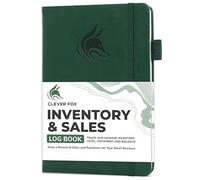 Clever Fox Inventory & Sales Log Book for Small Business - Inventory Ledger Book, Inventory Notebook, Order Tracker Book for Purchases, Sales & Reorders - Undated, Hardcover, A5, Dark Green