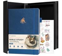 Clever Fox Journal for Bible Study Large Premium Edition - Guided ESV Bible Reading Journal with Note-Taking Prompts - Devotional & Prayer Notebook for Women, Men & Beginners, 7”x10” (Mystic Blue)
