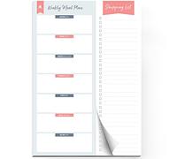 Clever Fox Magnetic Meal Planner - Weekly Meal Plan & Shopping List Pad, Meal Prep Planning Magnet Notebook for Fridge, Menu Notepad (Gray)