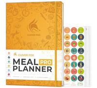 Clever Fox Meal Planner PRO, Food Journal Diary, Menu Notebook Amber Yellow