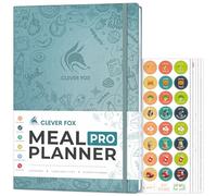 Clever Fox Meal Planner PRO, Food Journal Diary, Menu Notebook Aquamarine