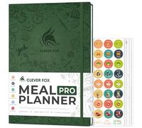 Clever Fox Meal Planner PRO, Food Journal Diary, Menu Notebook Forest Green