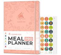 Clever Fox Meal Planner PRO, Food Journal Diary, Menu Notebook Light Pink
