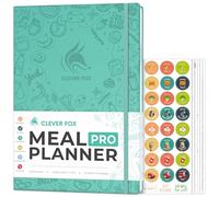 Clever Fox Meal Planner PRO, Food Journal Diary, Menu Notebook Turquoise
