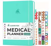 Clever Fox Medical Planner 12-Month - Medical Notebook, Health Diary, Wellness Journal & Logbook to Track Health - Self-Care Medical Journal - 12 Months, Undated, 18 x 26cm, Hardcover (LightTurquoise)