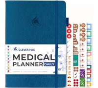 Clever Fox Medical Planner Daily - Medical Notebook, Health Diary, Wellness Journal & Logbook to Track Health - Self-Care Medical Journal - 3 Months, Undated, 18 x 26cm, Hardcover (Mystic Blue)