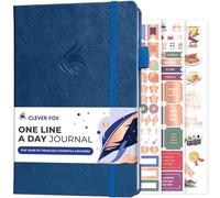 Clever Fox One Line a Day Journal 5-Year Diary for Women & Men Mystic Blue | Comes with stickers, 1 sentence a day five-year journaling, 365 daily pages, undated multi year hardcover journal, 120gsm