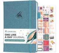 Clever Fox One Line A Day Journal - 5-Year Memory Notebook - Daily Time Capsule Diary for Women & Men -Five-Year Day-by-Day Planner (Aquamarine)