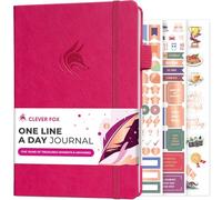Clever Fox One Line A Day Journal - 5-Year Memory Notebook - Daily Time Capsule Diary for Women & Men -Five-Year Day-by-Day Planner (Fuchsia)