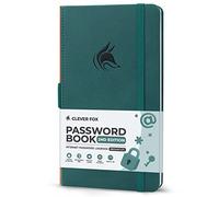 Clever Fox Password Book 2.0, Username Keeper Notebook, Medium Dark Teal