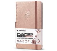 Clever Fox Password Book 2.0, Username Keeper Notebook, Medium Rose Gold