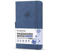 Clever Fox Password Book 2.0, Username Keeper Notebook, Medium Smoke Blue
