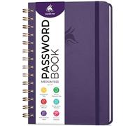 Clever Fox Password Book Keeper Notebook, Spiral-Bound Medium Purple