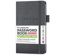 Clever Fox Password Book Pocket - Small Internet Address & Password Journal Organizer - Computer & Website Log-In Keeper Notebook (Mystic Gray)