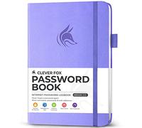 Clever Fox Password Book with Alphabetical Tabs, 13.5x19 Keeper Lavender