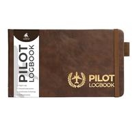 Clever Fox Pilot Logbook - Hardcover Flight Log Journal for Professional & Student Pilots - Aircraft Record Book, Aviation Gifts & Gear (Aviator Brown)
