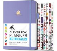 Clever Fox Planner 2nd Edition - Colored Weekly & Monthly Goal Setting Planner, Habit Trackers, Time Management and Productivity Organizer, Gratitude Journal, Undated, A5, Lasts 1 Year (Lavender, A5