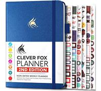 Clever Fox Planner 2nd Edition - Colorful Weekly & Monthly Goal Planner, Time Management & Productivity Organizer, Undated, A5 (Mystic Blue)