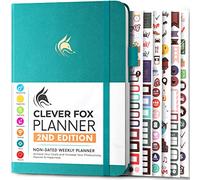 Clever Fox Planner 2nd Edition - Colorful Weekly & Monthly Goal Planner, Time Management & Productivity Organizer, Undated, A5 (Turquoise)