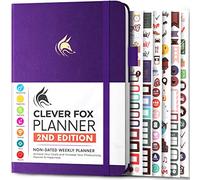 Clever Fox Planner 2nd Edition - Colorful Weekly & Monthly Goal Planner, Time Management & Productivity Organizer, Undated, A5 (Purple)