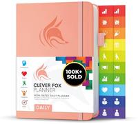 Clever Fox Planner Daily - 6-Month Undated Planner with Hourly Schedule, To-Do List & Time Management - Work & Personal Organizer, A5 (Peach Pink)