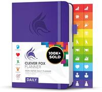 Clever Fox Planner Daily - 6-Month Undated Planner with Hourly Schedule, To-Do List & Time Management - Work & Personal Organizer, A5 (Purple)