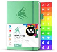 Clever Fox Planner Daily - Best Agenda & Daily Calendar to Boost Productivity & Hit Your Goals - Gratitude Journal Personal Daily Organizer - 14.5x21cm, Lasts 6 Months, Undated, Mint