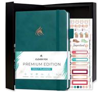 Clever Fox Planner Daily Premium - Undated Daily Planner with Hourly Schedule, Personal Organizer, Productivity Journal, 6 Months (Dark Teal)