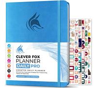 Clever Fox Planner Daily PRO - Daily Life Planner and Gratitude Journal to Increase Productivity, Time Management and Hit Your Goals, Undated, A4 Size - 21.5x28cm, Lasts 3 Months (Blue)