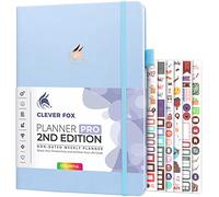 Clever Fox Planner PRO 2nd Edition - Undated Weekly Agenda for Tasks & Time Management - Life Organizer with To-do List, 21.5x28cm (Periwinkle)
