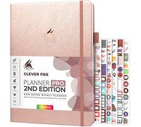 Clever Fox Planner PRO 2nd Edition - Undated Weekly Agenda for Tasks & Time Management - Life Organizer with To-do List, 21.5x28cm (Rose Gold)