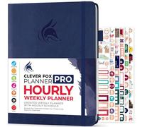 Clever Fox Planner PRO Hourly, Undated Weekly & Monthly, Dark Blue