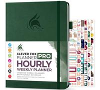 Clever Fox Planner PRO Hourly, Undated Weekly & Monthly, Forest Green