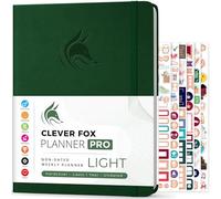 Clever Fox Planner PRO Light Weekly & Monthly Life Planner to Increase Productivity, Time Management & Hit Your Goals - 21.6 x 27.9 cm - Forest Green