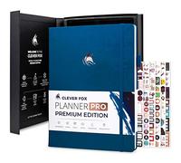Clever Fox Planner Pro Premium - Luxurious Weekly & Monthly Planner with Budget Organizer for Productivity & Goals, Undated, A4 (Mystic Blue)