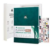 Clever Fox Planner Pro Premium - Luxurious Weekly & Monthly Planner with Budget Organizer for Productivity & Goals, Undated, A4 (Teal)
