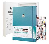 Clever Fox Planner Pro Premium - Luxurious Weekly & Monthly Planner with Budget Organizer for Productivity & Goals, Undated, A4 (Aquamarine)