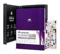 Clever Fox Planner Pro Premium - Luxurious Weekly & Monthly Planner with Budget Organizer for Productivity & Goals, Undated, A4 (Purple)