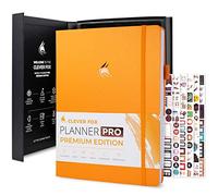 Clever Fox Planner Pro Premium - Luxurious Weekly & Monthly Planner with Budget Organizer for Productivity & Goals, Undated, A4 (Amber Yellow)