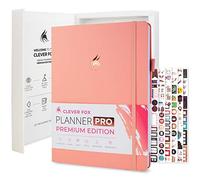 Clever Fox Planner Pro Premium - Luxurious Weekly & Monthly Planner with Budget Organizer for Productivity & Goals, Undated, A4 (Peach Pink)